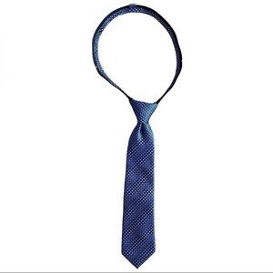 Boys zipper adjustable neck tie EUC blue